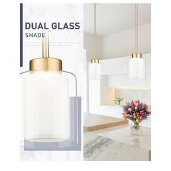 Pendant Light Fixture Golden Modern LED 