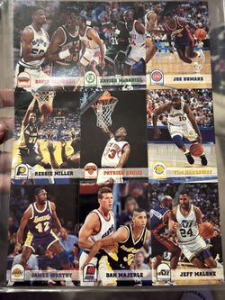 Skybox 1993 Basketball Uncut Cards Sheet 