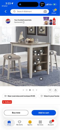 Counter Height Dining Table Set with Bar Stools