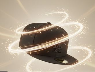 Champion LA Dodgers Black Fitted Hat 6 3/8 MLB Used Rated From1-10 —9.7 Rating