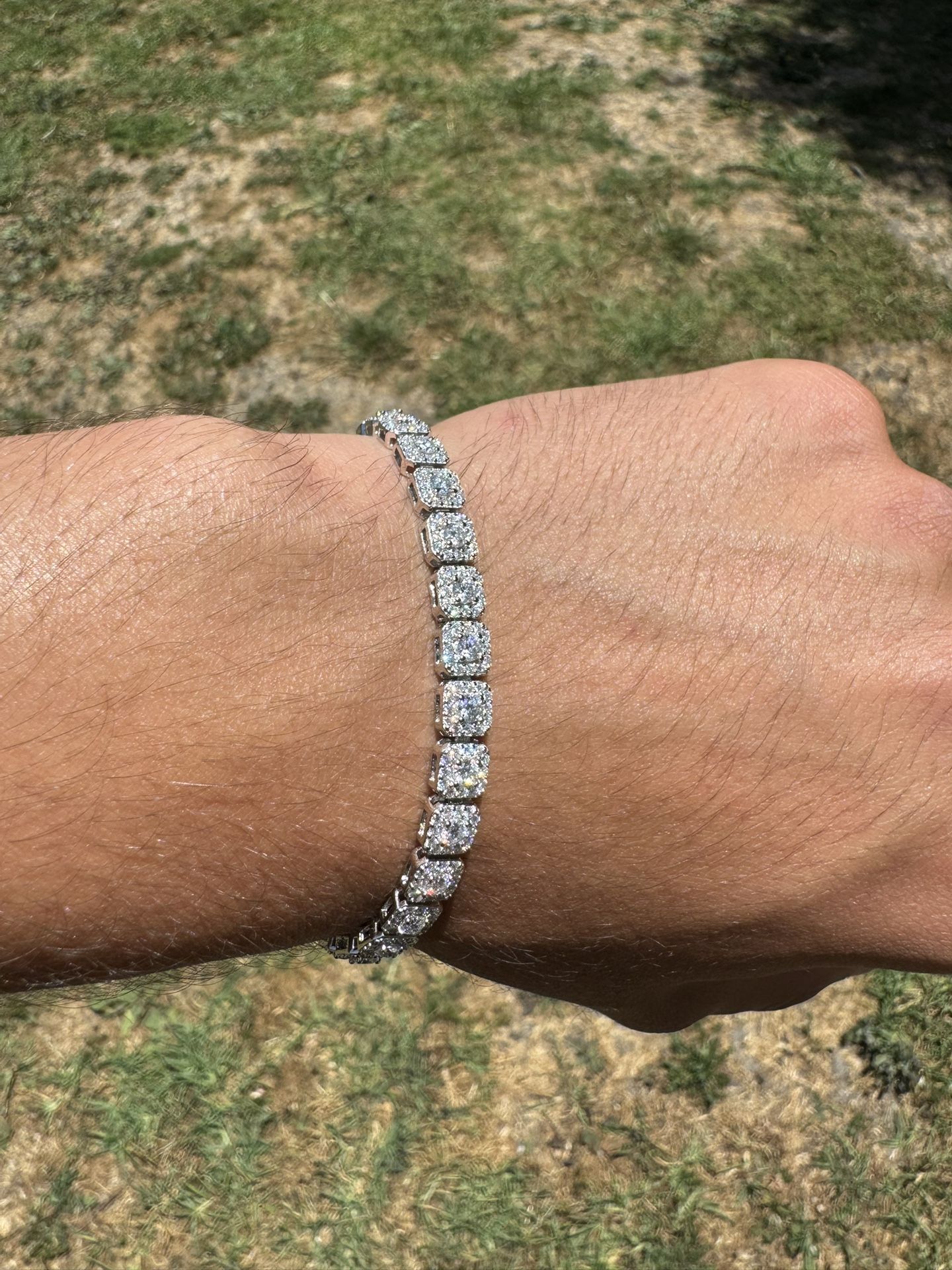 Moissanite Bracelet Mens