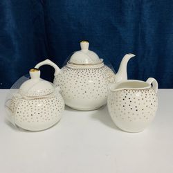 Grace Tea-ware Teapot & Sugar Bowl & Milk pot