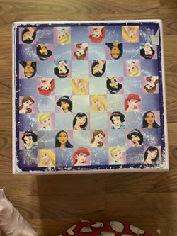 Disney princesses wooden box with games