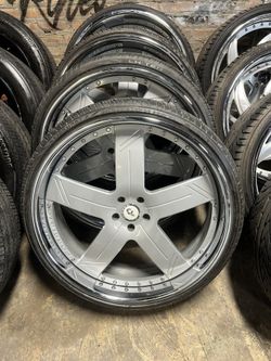 26” FORGIATO Wheels Rims Tires 5x120 Box Chevy