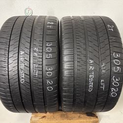 2 Tires 305 30 20 Michelin Pilot Sport All Season 4 Zp Run Flat No Repairs
