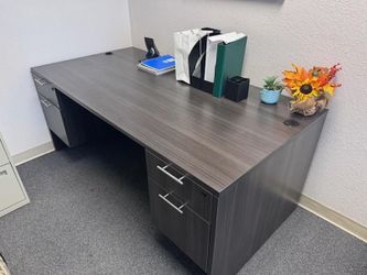 Office Desk with Double Pedestal Drawer