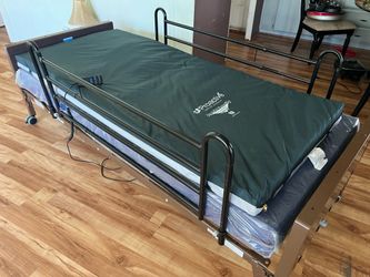 MEDICAL DAYCARE BED - ELECTRIC W REMOTE CONTROL, MATTRESS & RAILS