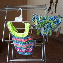 BRAND NEW GIRLS SIZE 7/8 TWO-PIECE BATHING SUIT