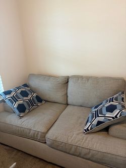Gray Fabric Two-Seat Sofa