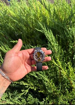 Rubber band men’s Watch chocolate