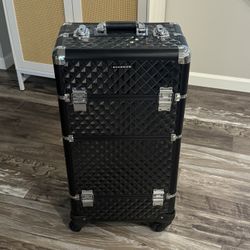 SONGMICS 2-in-1 Rolling Makeup Train Case | Hair stylist | Makeup Artist | Luggage