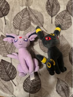 Pokémon Espeon and Umbreon Plush Set