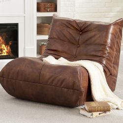 Big Beanbag Faux Leather Sofa - $80 (Excellent Condition)