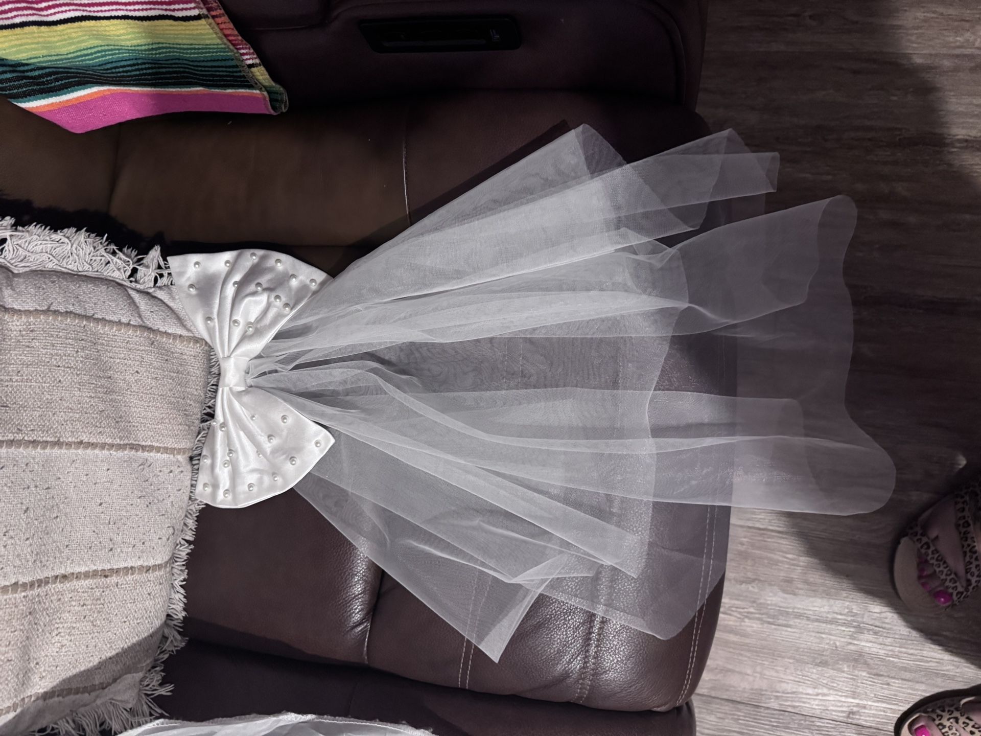 First Communion Petticoat And Bow Veil