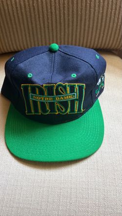 Vintage 90s Notre Dame Fighting Irish Snapback Hat - New Unworn / Made in Korea