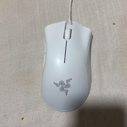 White Razor Mouse For Gaming 