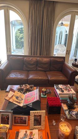 Custom made leather sofa