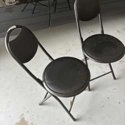 Two folding chairs