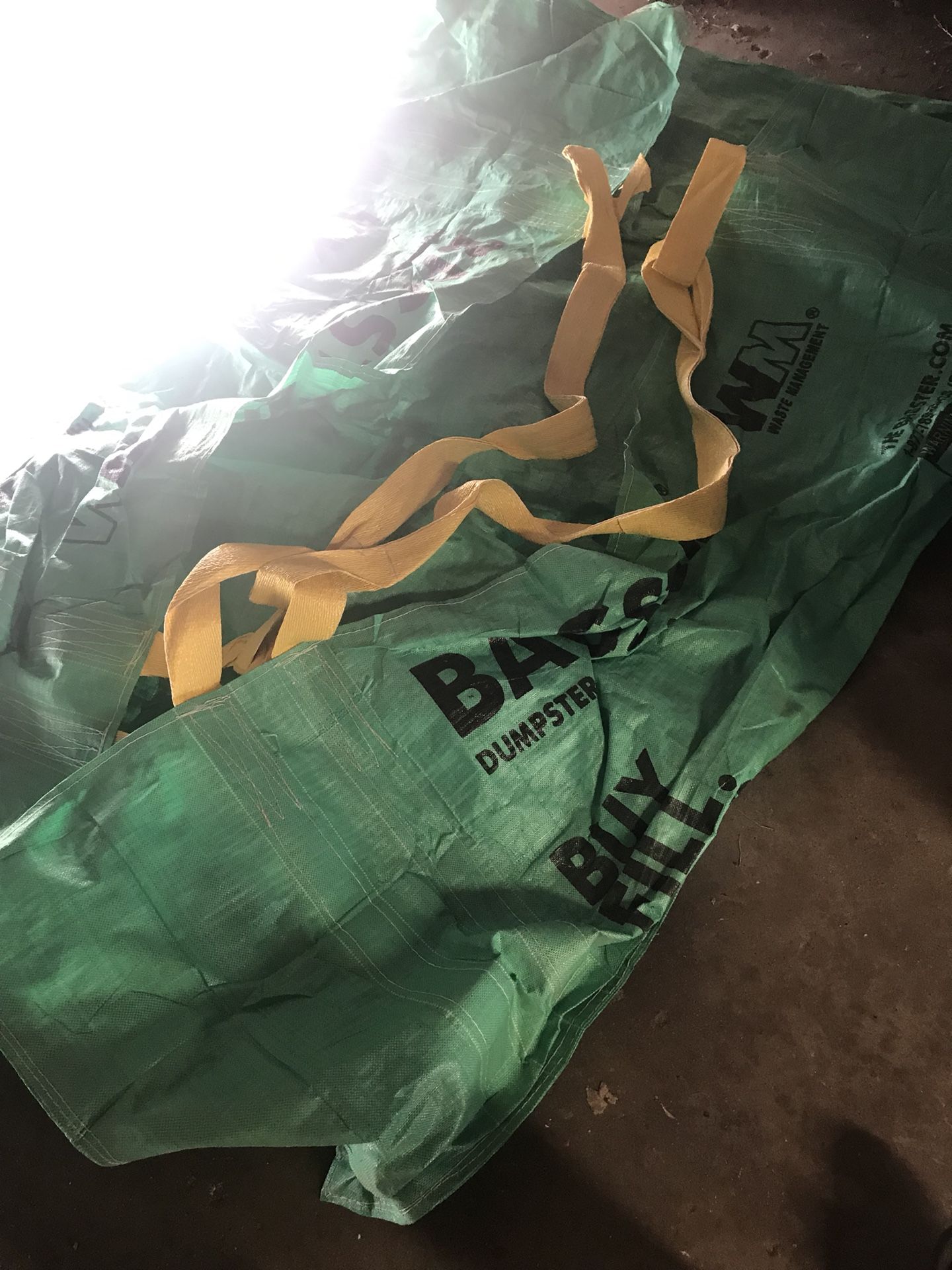 Waste management bagster dumpster bag