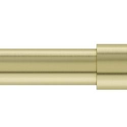 Umbra 245977-104 Cappa 1-Inch Curtain Rod, Includes 2 Matching Finials, Brackets & Hardware, 124 to 180-Inches, Brass
