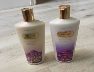 RARE DISCONTINUED Victoria's Secret Bundle: Moonlight Dream & Classic Love Spell Body Lotions (8.4 oz)
