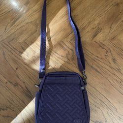 Like New (If Not New) Purple Lug Flapper Crossbody Bag