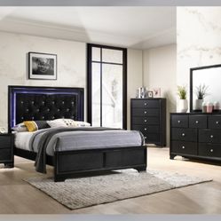 Brand New Queen Size Micah LED Bedroom Set 