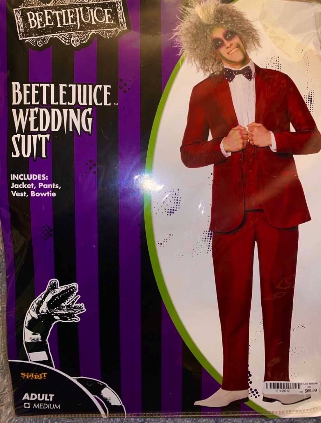 Beetle juice Costume With Wig