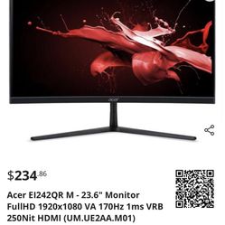 165 Hz Curved Gaming Monitor 