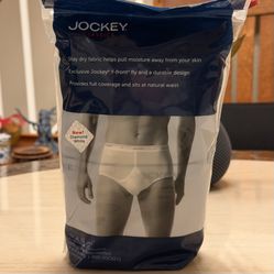 2-Briefs Jockey Big Man 62 Y-Front Fly Classic Fit Diamond White Combed Cotton