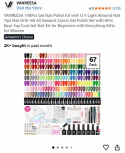 Gel Nail Polish Kit (148 Piece Set)