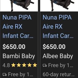 Nuna PIPER Aire RX Baby Seat