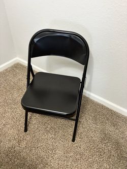 Black folding chair