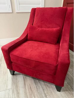 Red accent chair