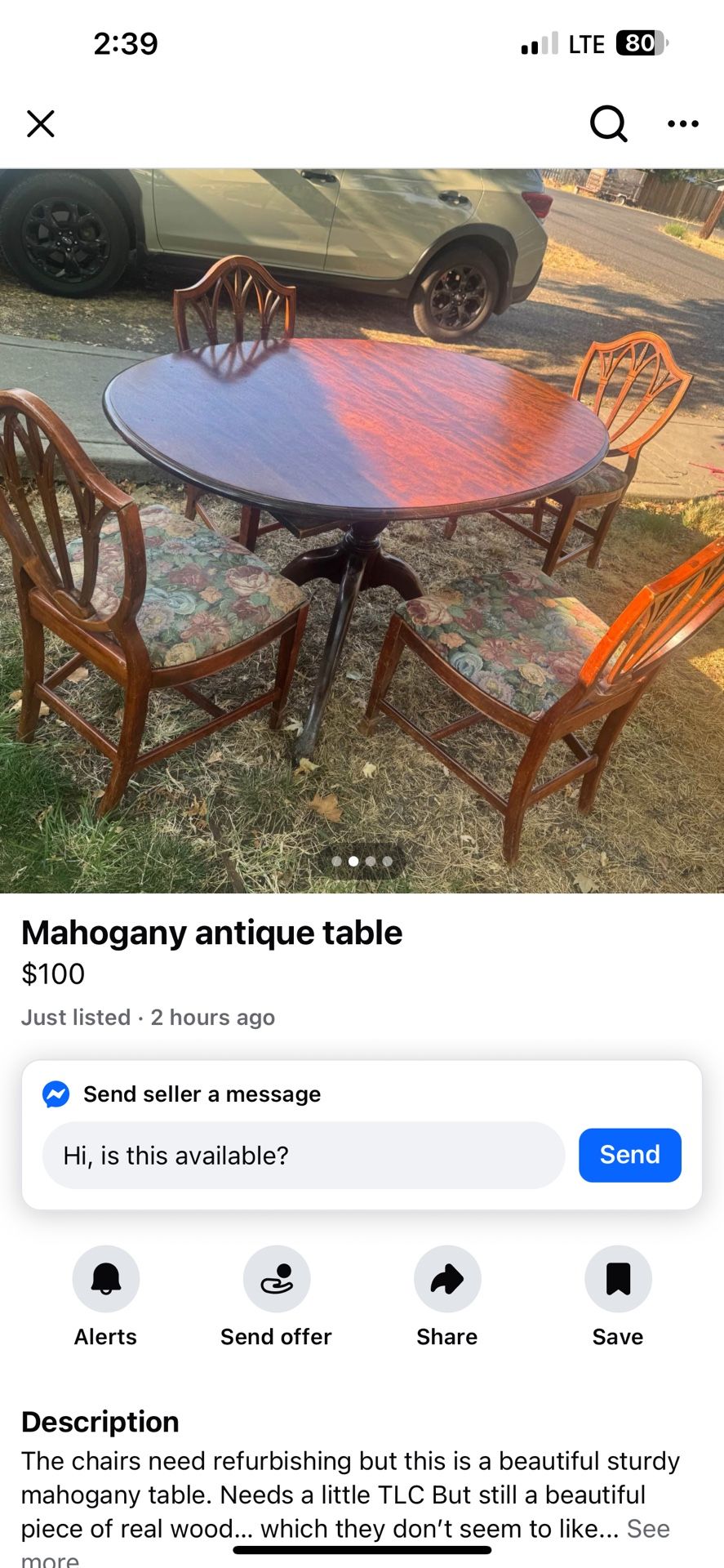 Mahogany Table 