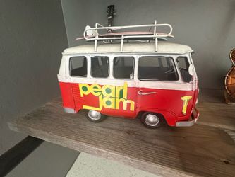 Vintage Metal VW Surf Van Model - Removable Pearl Jam Sticker