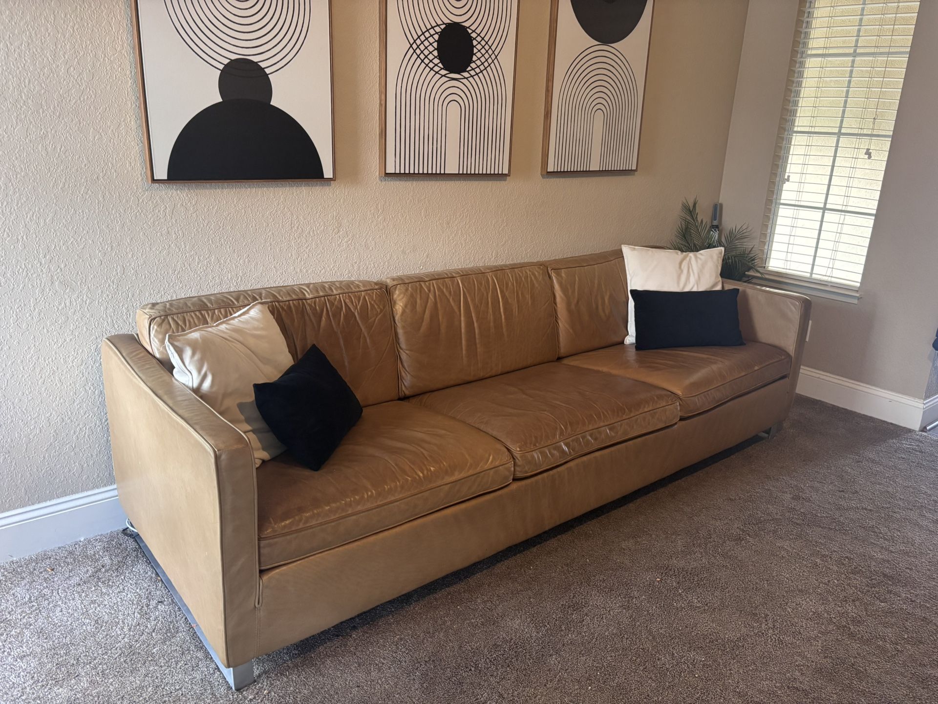 Ethan Allen Real Leather Couch