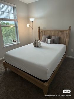 Ashley Queen Size Bed Frame & Mattress⁠