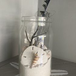 Jar Sand And Sea Shells 