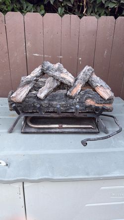 24 in logs with burner and connection