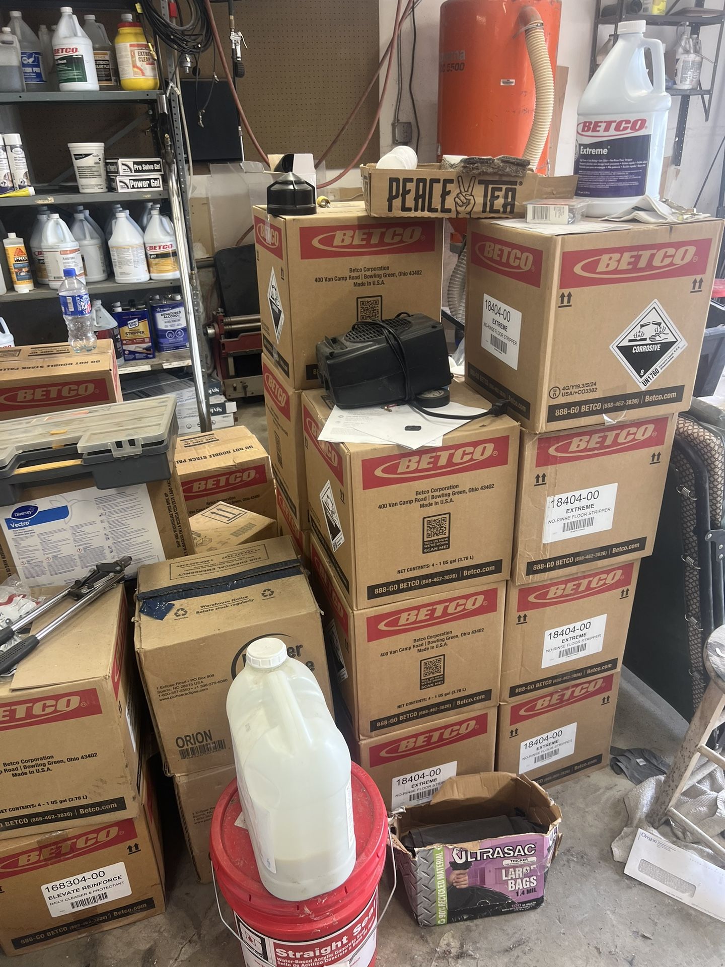 Floor Wax And Various Cleaning Chemicals