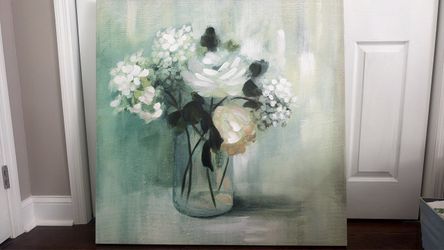 Kirkland’s Large Floral Canvas Wall Art 40” x 40”