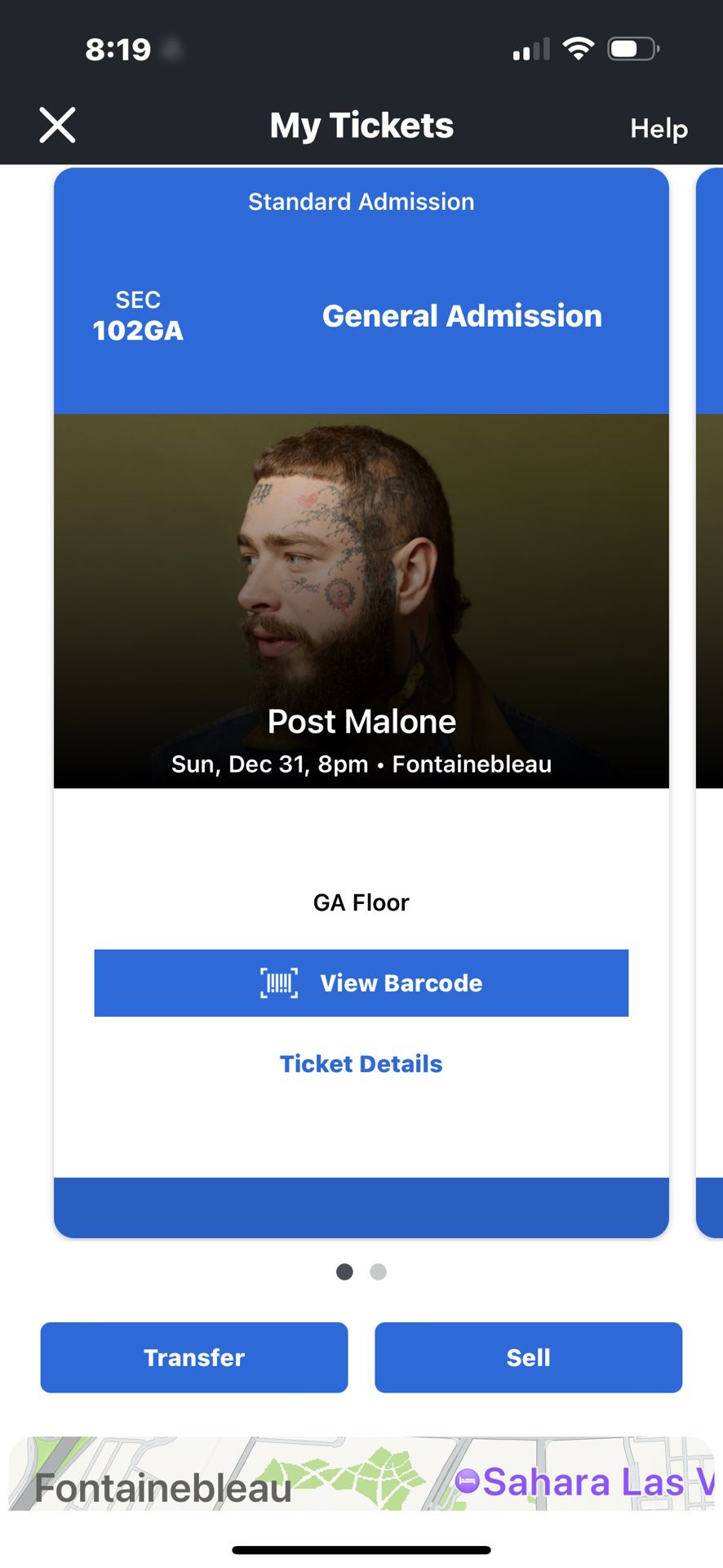 2- Post Malone Tickets New Years Eve Las Vegas 