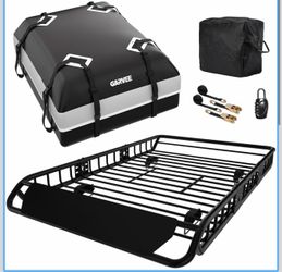 New Garvee 64"x39" or 45 x 39 in setup Universal Roof Rack Basket, 200 Lbs Capacity 21 Cf 51" x 10" x 18