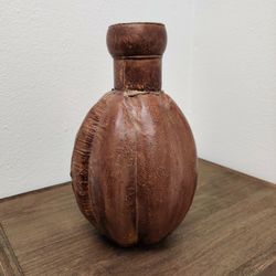 Vintage Iron Aged Red Vase