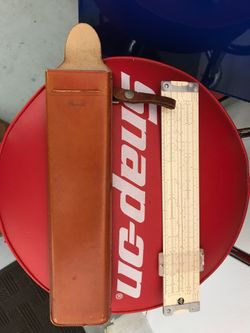 Vintage Pickett slide rule w/leather case USA