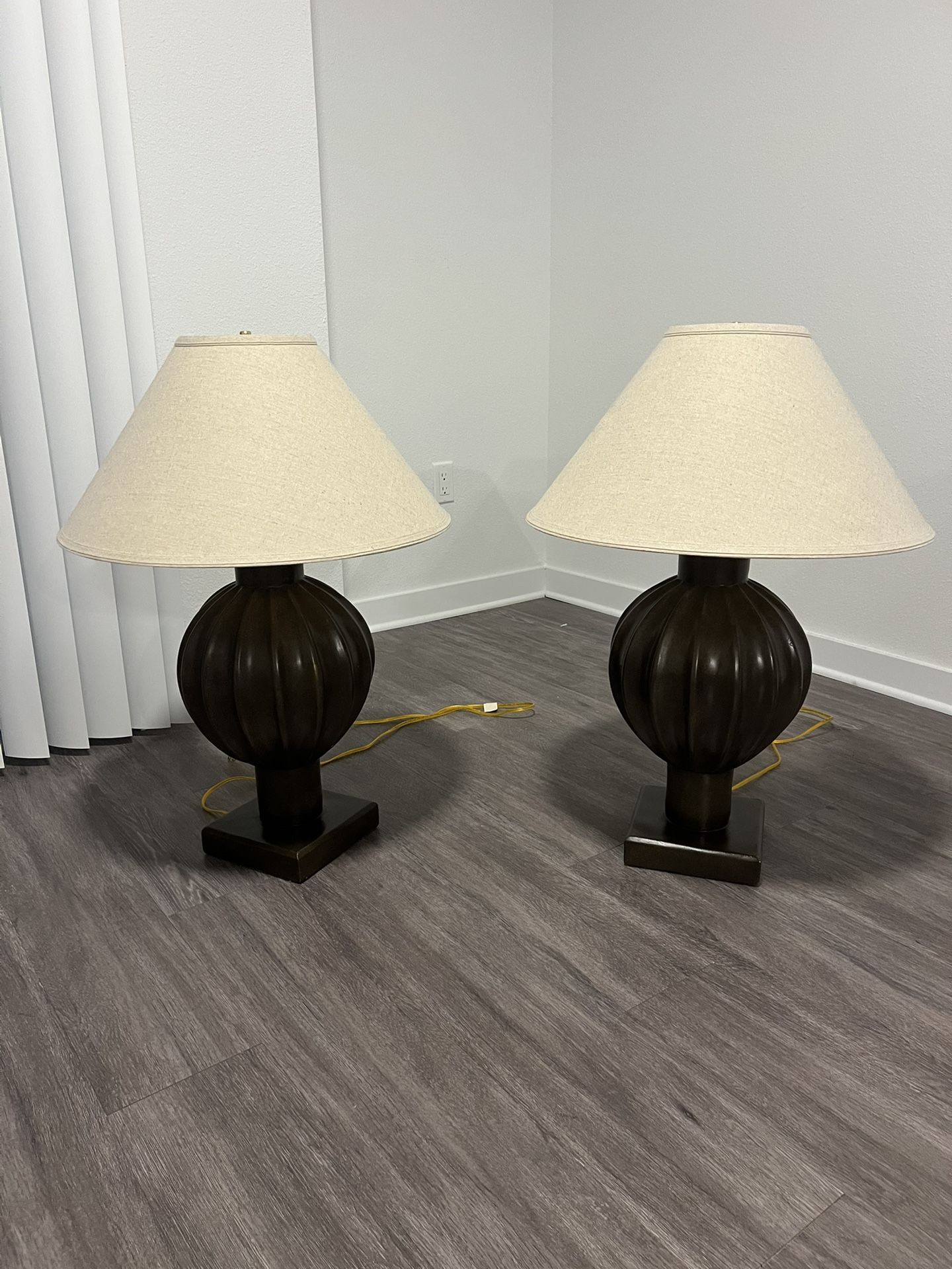 Pair of Table Lamps with Smart Bulbs – $40 (for both)
