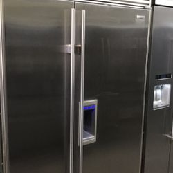 Sub Zero 48”Wide Stainless Steel Built In Refrigerator Side By Side 