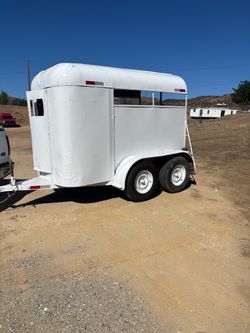 2 HORSE / LIVESTOCK TRAILER, LIGHTS, TIRES & FLOOR 👍🏼 PINK SLIP
