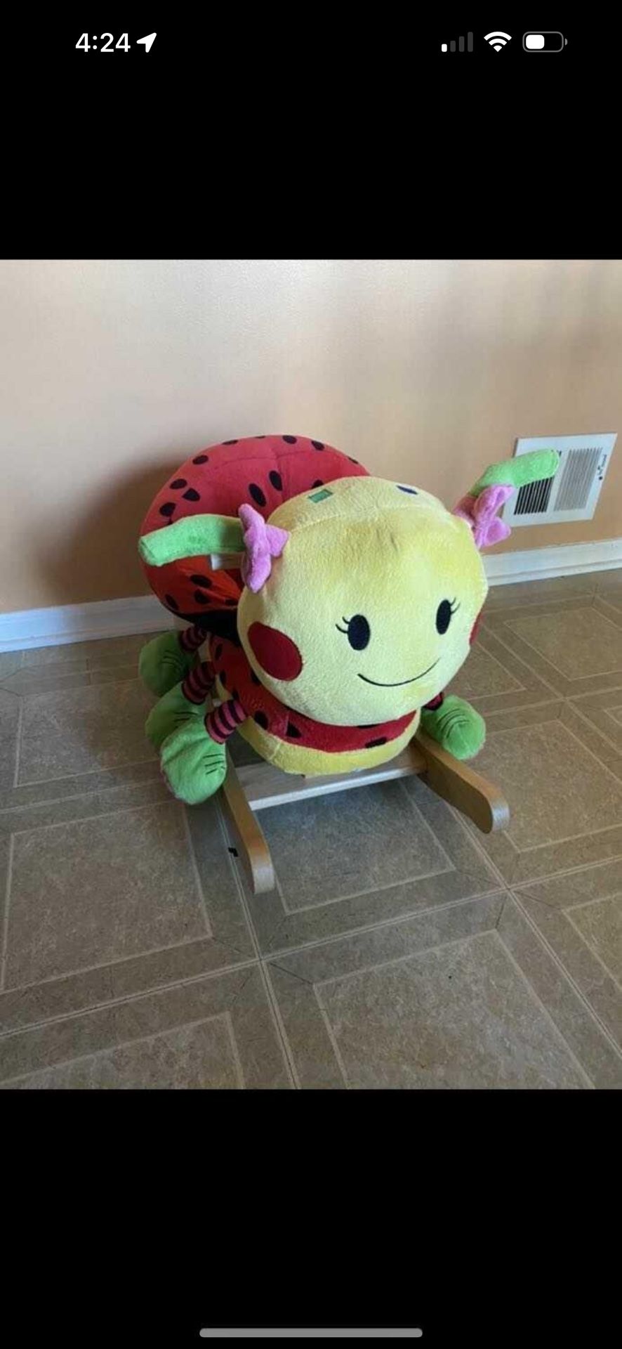 Rockabye LULU Ladybug plush Rocking chair